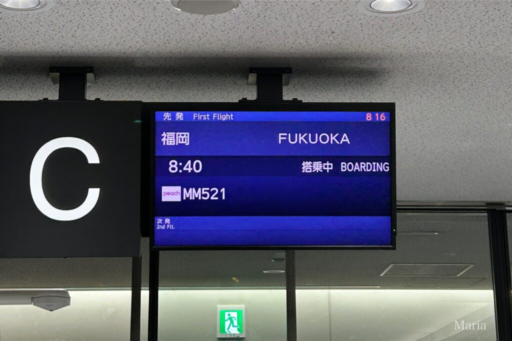 成田空港国内線のモニター