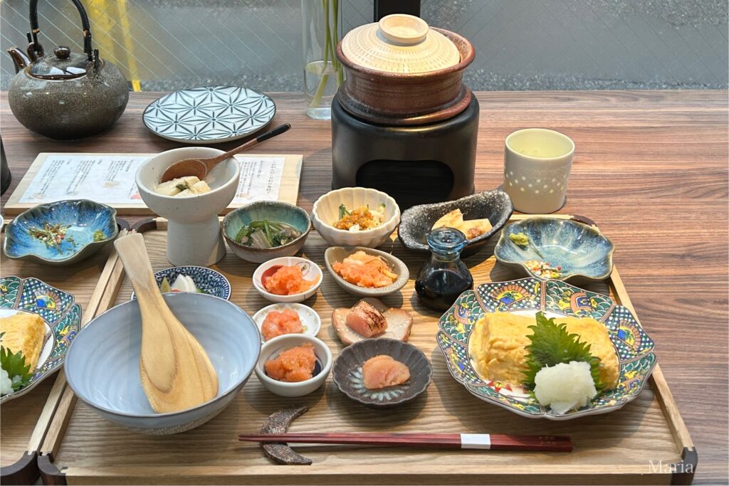 食堂おわんの炊き立て土鍋ご飯 博多明太子食べ比べと小さめ出汁巻き玉子御膳