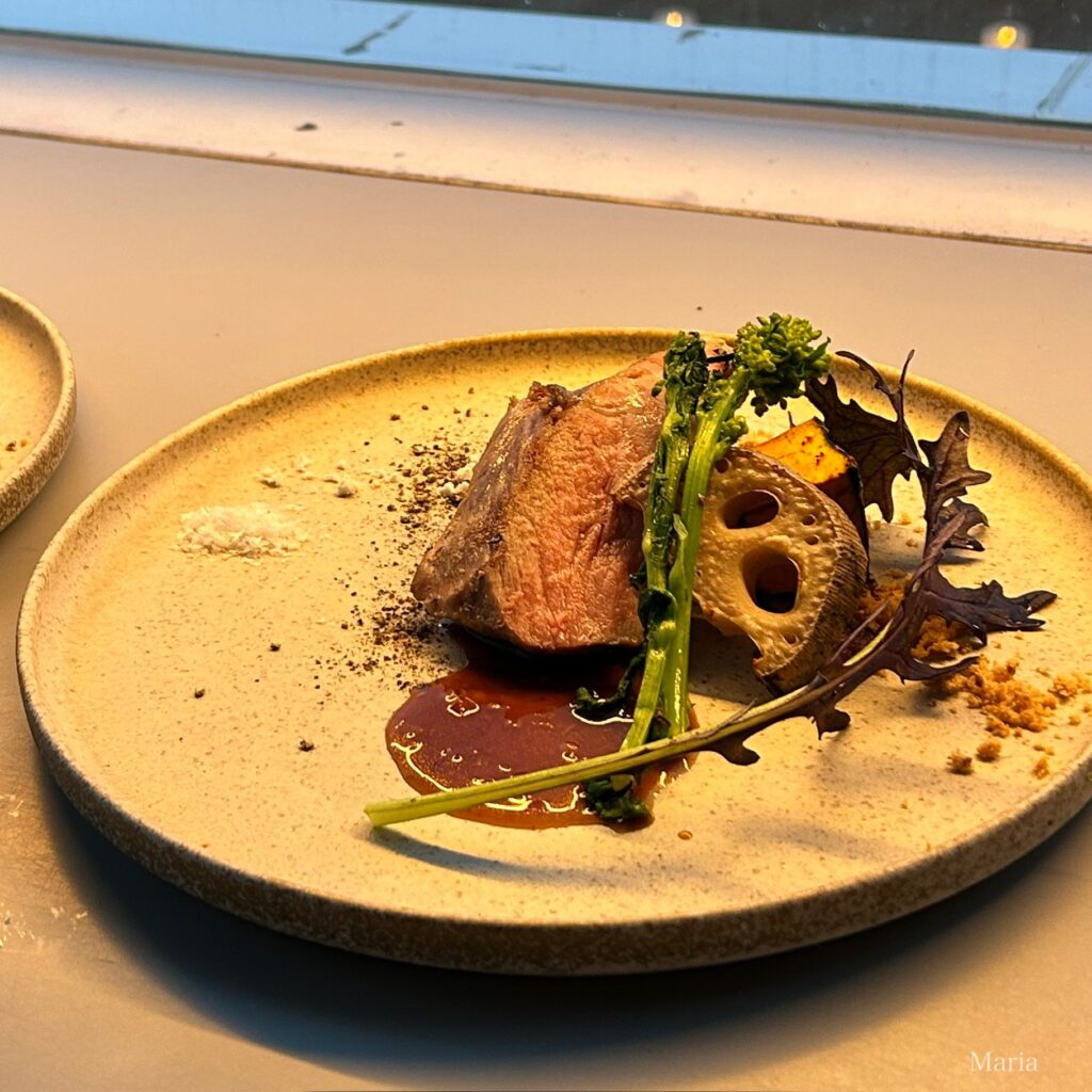 OCEAN HOUSE オーシャンハウスの福岡県産 糸島豚の炭火焼きステーキ
