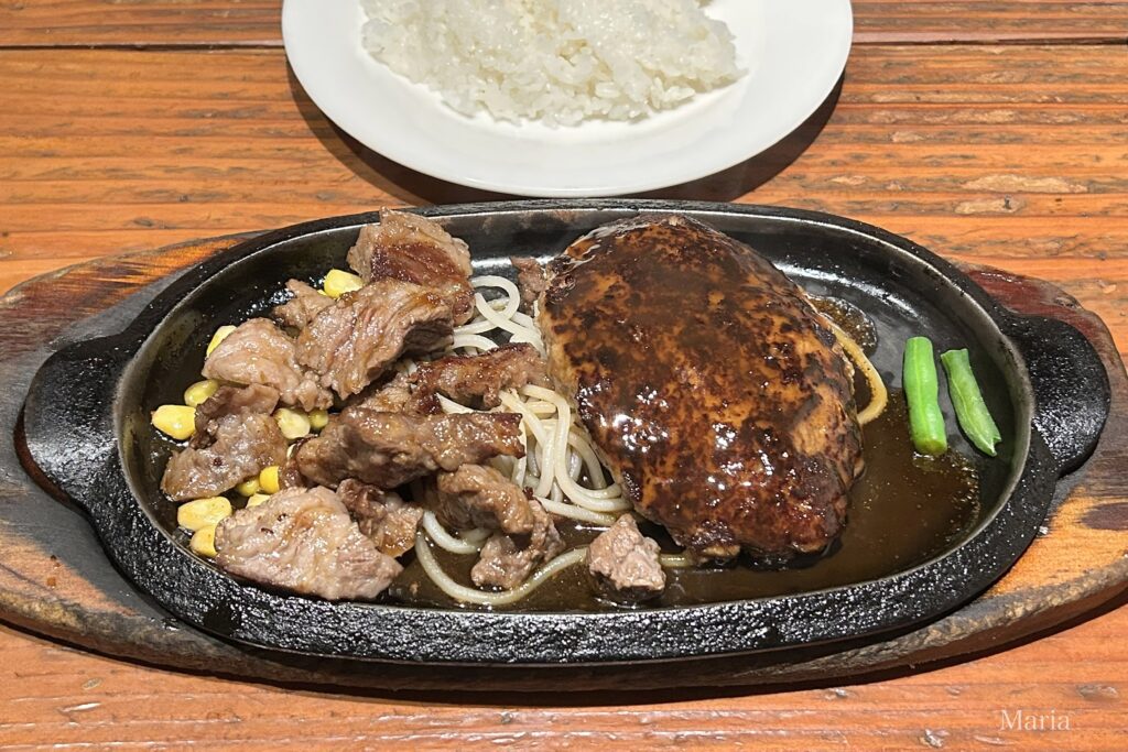 グリム原宿店 ライス Bカットステーキ&ハンバーグ